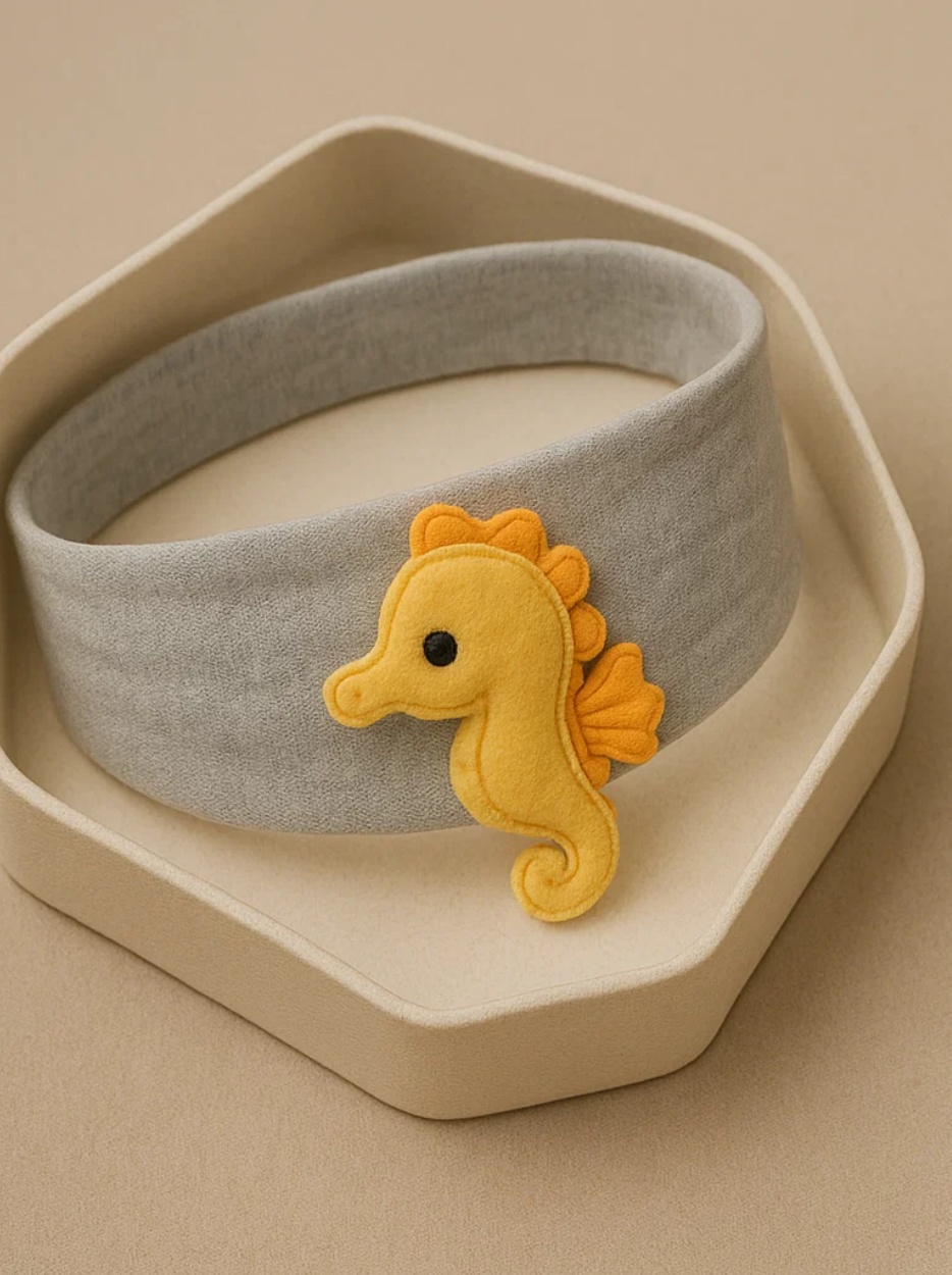 Bandeau bébé avec jouet requin, parfait pour les photos