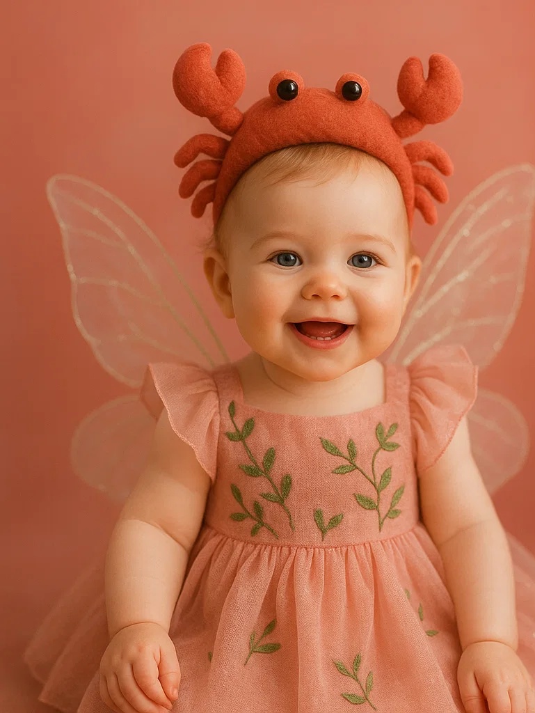 Süße Baby-Stirnbänder mit Plüsch-Kraken-Design für Fotos