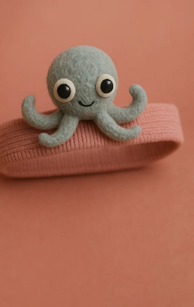 Charming Octopus Baby Headband with Fun Eyes and Tentacles