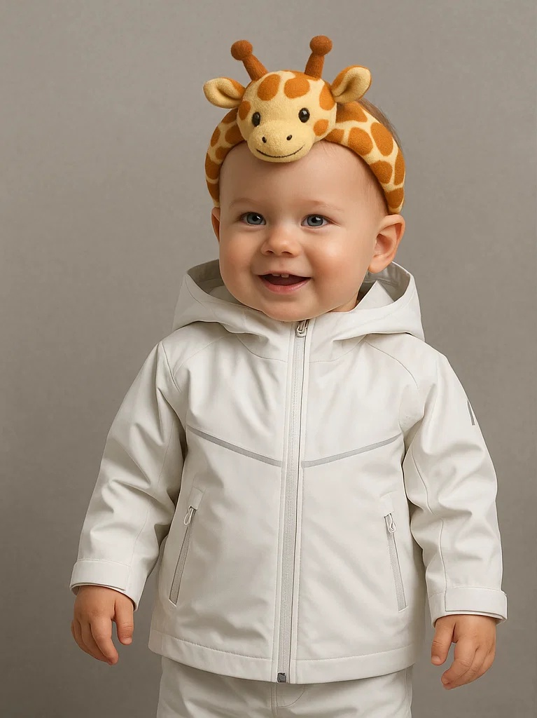 Panda Baby Headband, Soft Fleece, Cute Design