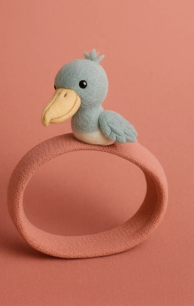 Lovely Bird Baby Headband with Soft Feathered Details