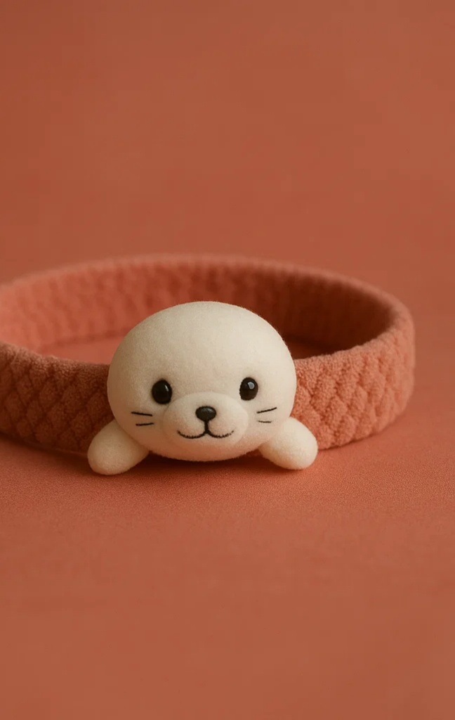 Cute Seal Baby Headband with Adorable Facial Features