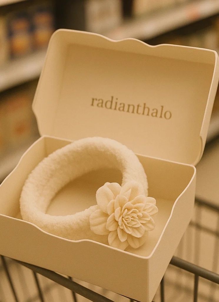 Stylish Baby Headband with Soft White Lotus Flower Design for Photoshoots