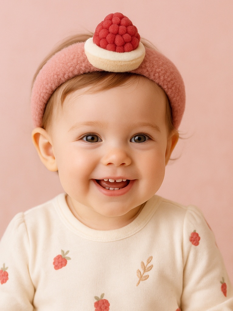 Sweet and Soft Baby Headband – Removable Fruit and Cartoon Embellishments for Photo Accessories