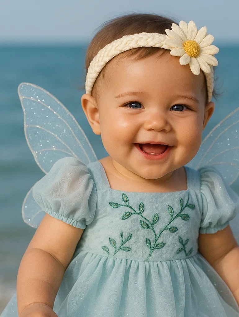 Soft Baby Headband with Daisy Flower Design