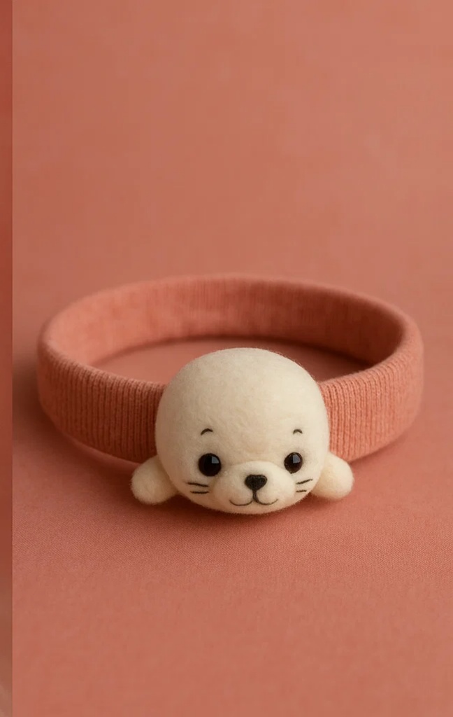 Charming Seal Baby Headband with Cute Seal Face