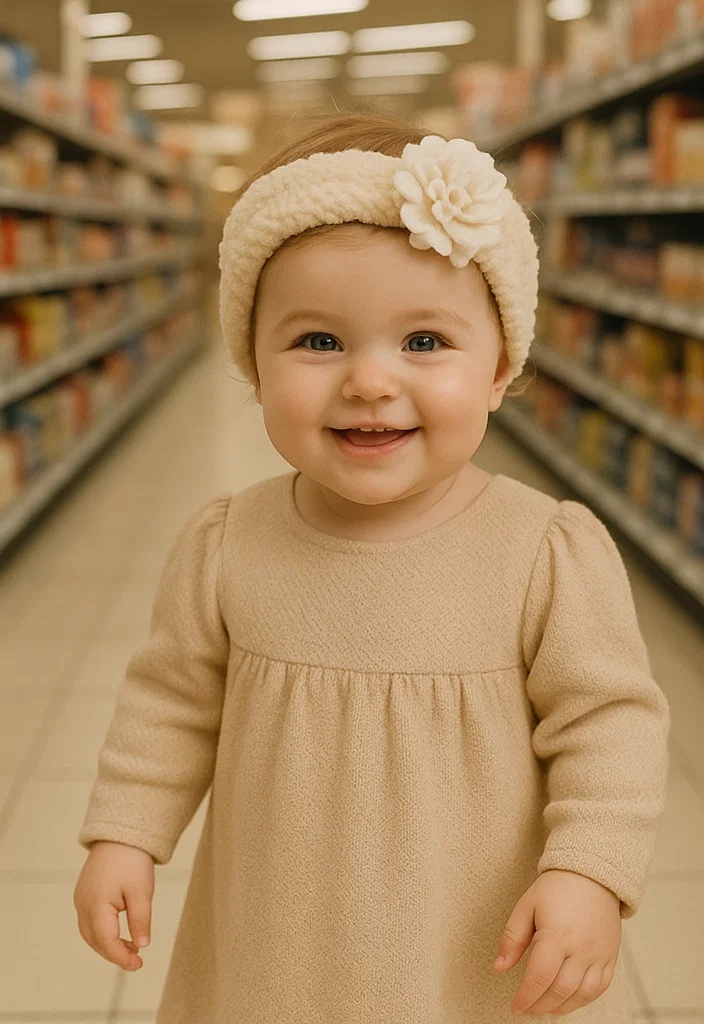 Charming Baby Headband with White Lotus Flower for Professional Photos