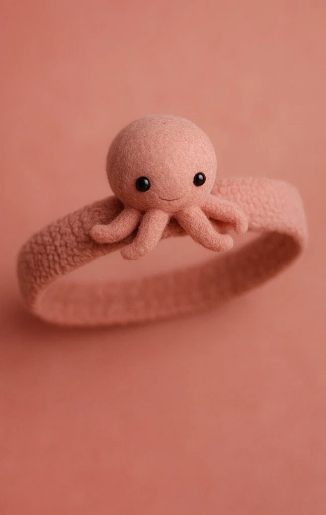 Adorable Octopus Baby Headband with Sweet Smile