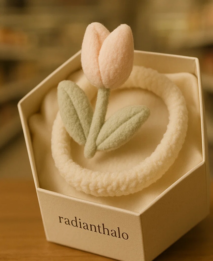 Abnehmbare rosa Tulpen-Babyhaarband, ideal für Fotos und den täglichen Gebrauch