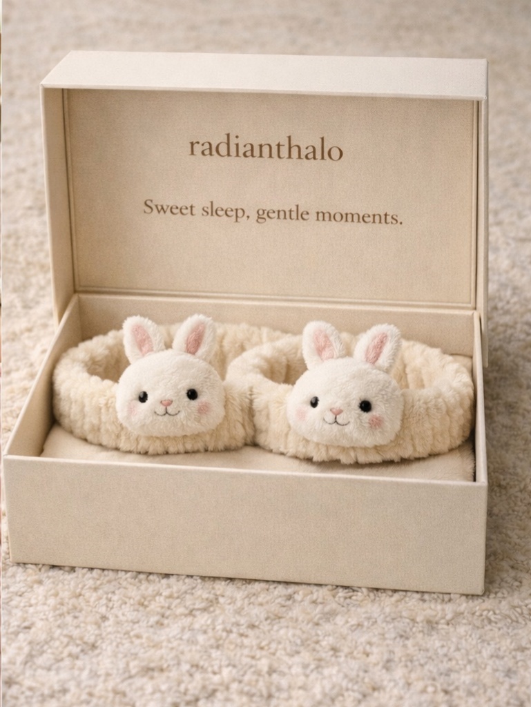 Cute Bunny Plush Baby Headband – Soft Elastic Newborn Crib Photo Accessory