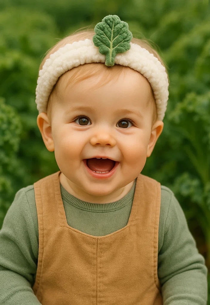 Soft Baby Headbands with Realistic Leaf Design for Nature-Inspired Collections