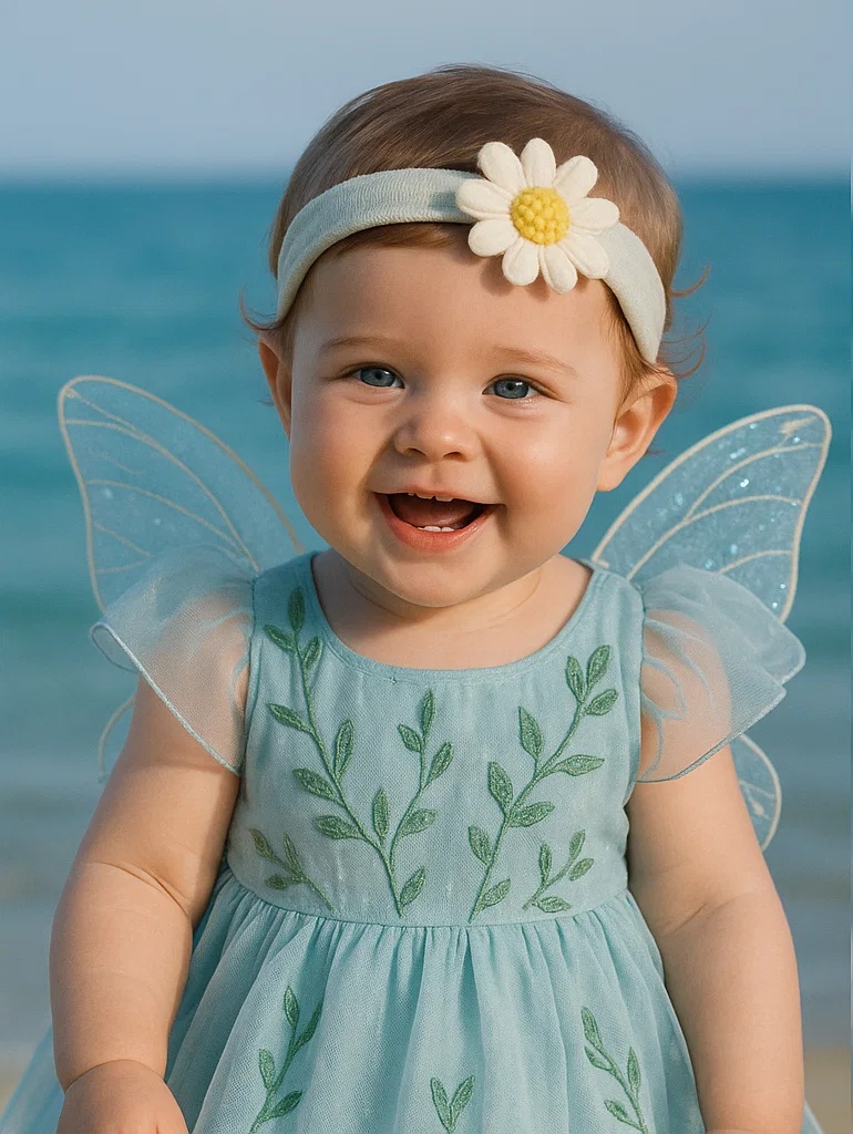 Charming Baby Headband with Lotus Flower and Soft Embellishments