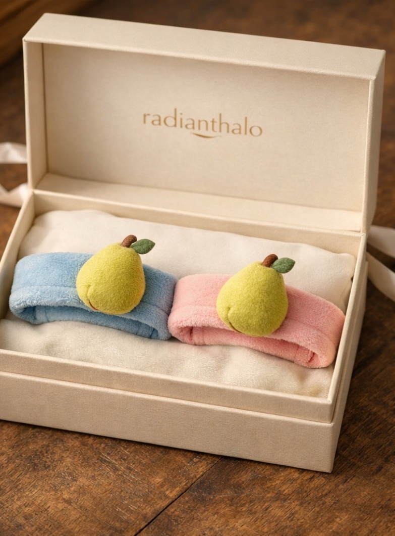 Bandeau bébé doux avec jouet amovible pour lignes produits premium