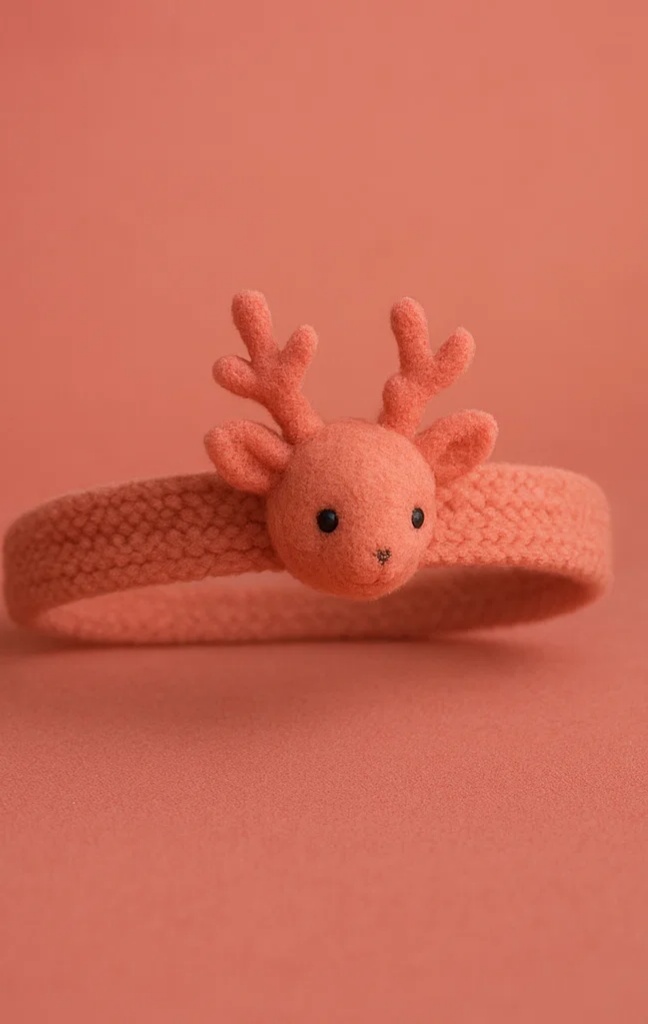 Adorable Baby Headband with Cute Crab and Antlers Design