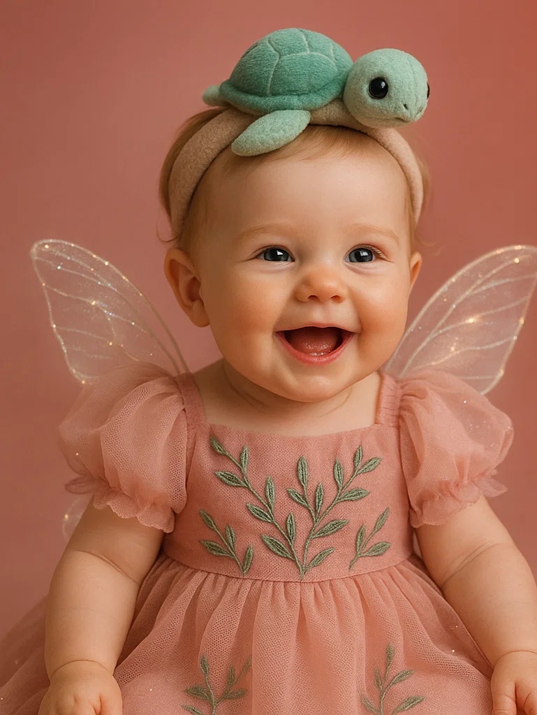 Cute Turtle Baby Headband with Playful Look