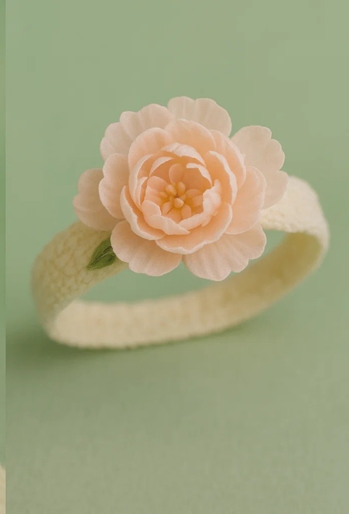 Blush Flower Fairy Headband – Soft Pink Bloom, Stretchy Band