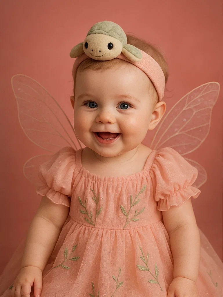 Playful Turtle Baby Headband with Fun Design