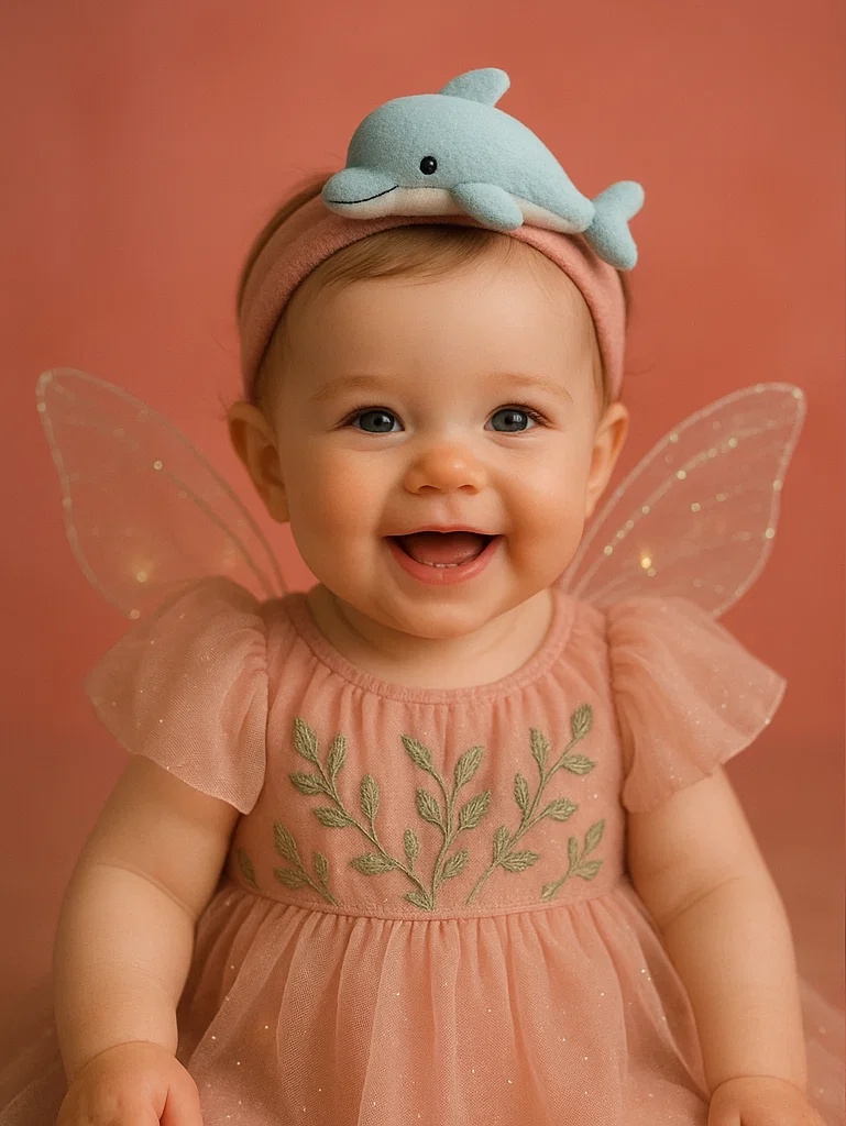 Adorable Dolphin Baby Headband with Playful Design