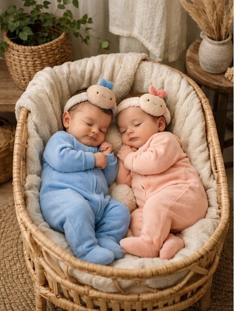 Plush Lamb Baby Headband – Blue | Newborn Photography Prop