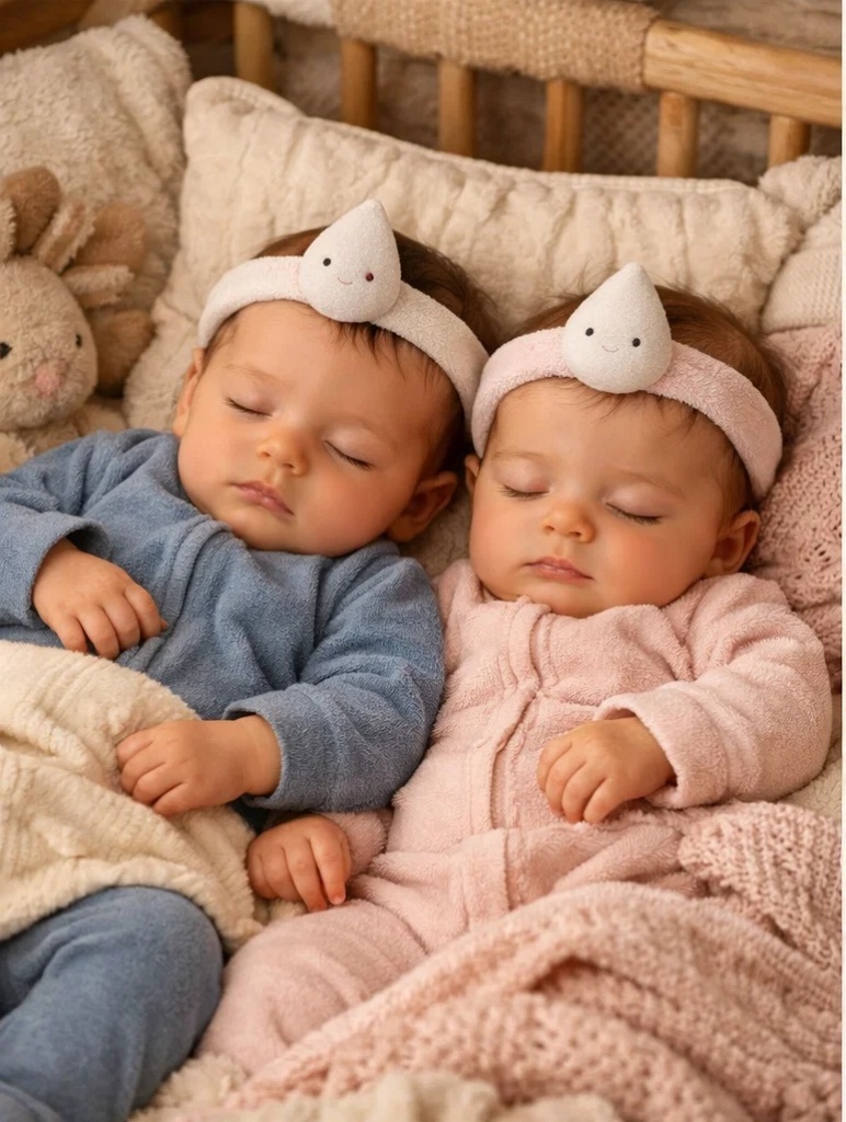 Plush Droplet Baby Headband – Pink | Newborn Photography Prop