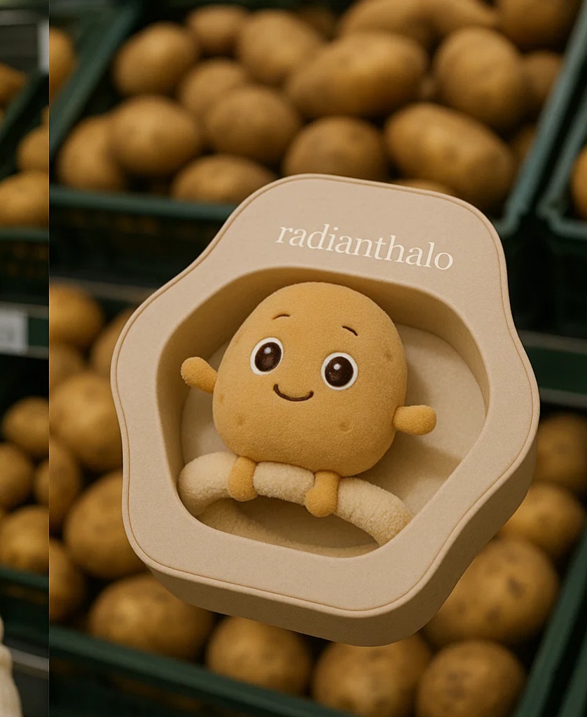 Adorable Baby Headband with Potato Cartoon Design