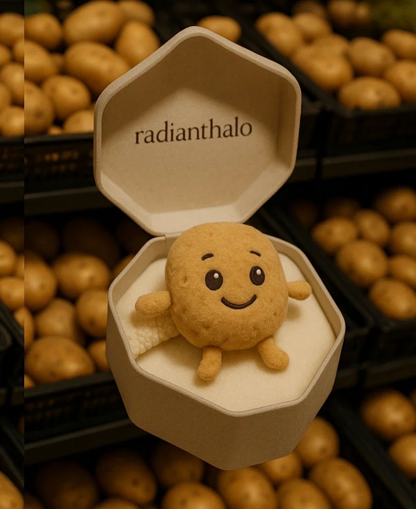 Fun Baby Headband with Potato Character Design