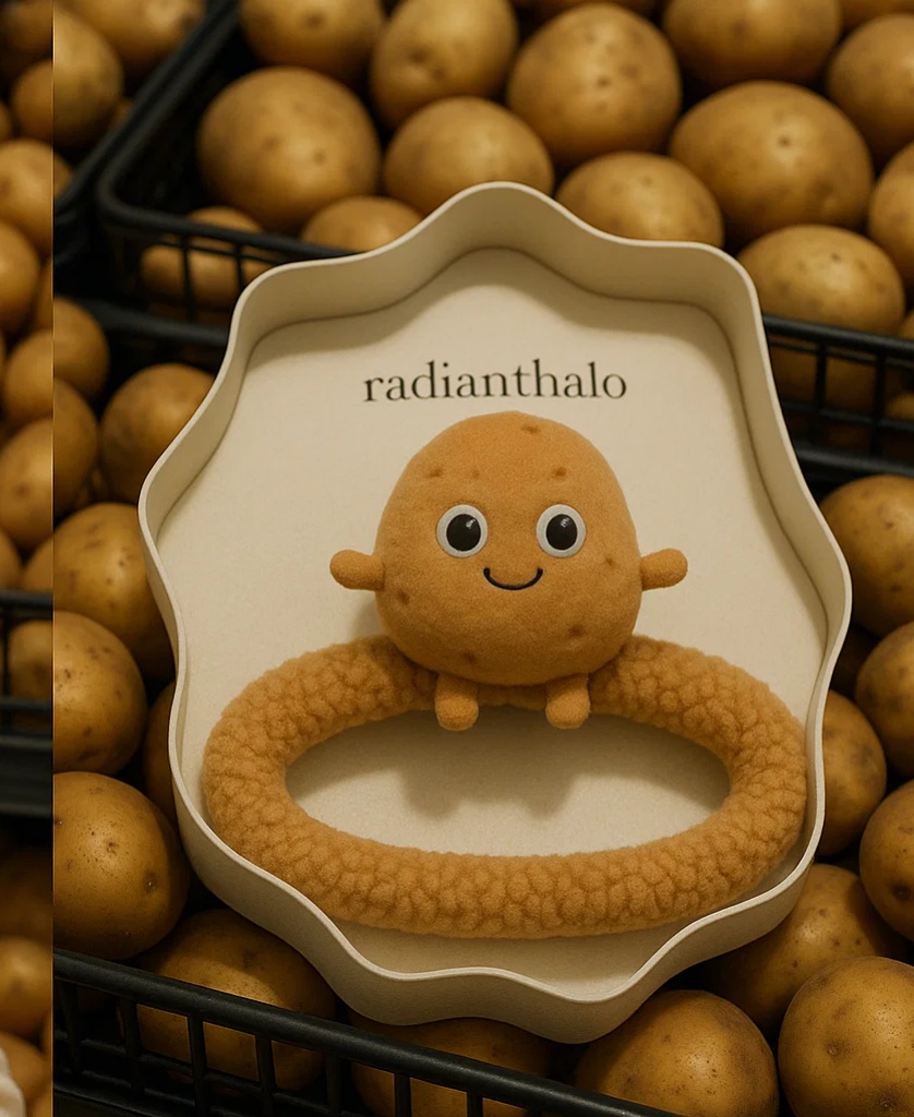 Cute Baby Headband with Potato Character Design