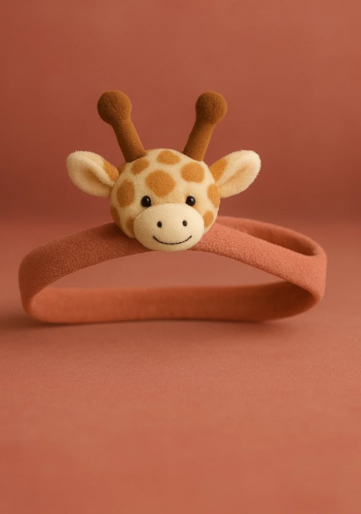 Giraffe Headband Baby Dress with Angel Wings - Cute and Playful Design for Toddlers