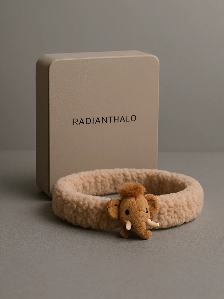 Brown Mammoth Baby Headband – Furry Prehistoric Look