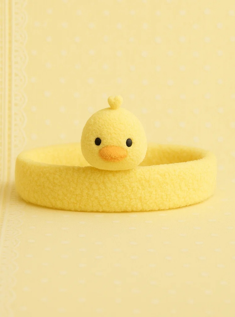 Faixa de cabelo Star Kirby com design animal e vestido amarelo