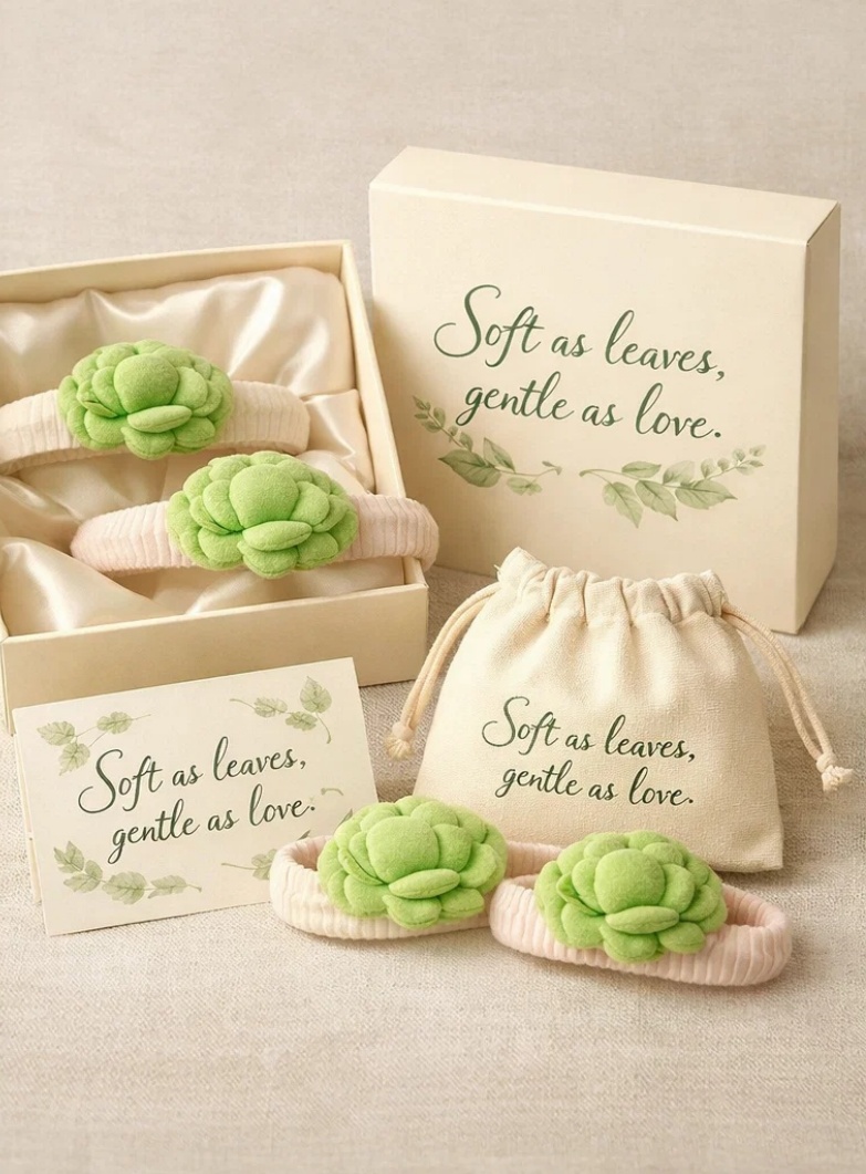 Plush Bean Baby Headband Gift Set – Blue & Pink | Newborn Photography Prop