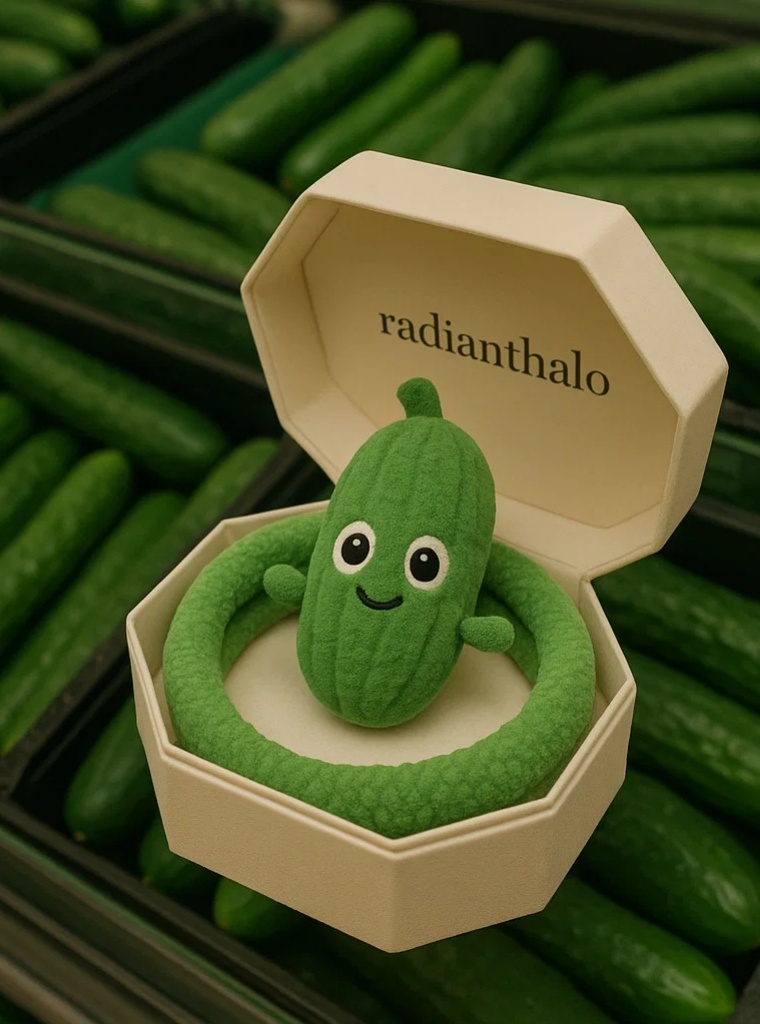 Adorable Baby Headband with Cucumber Character Design
