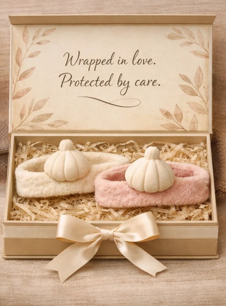 Soft Plush Baby Headband with Removable Fruit/Cartoon Topper – Cozy Newborn Photography Accessory