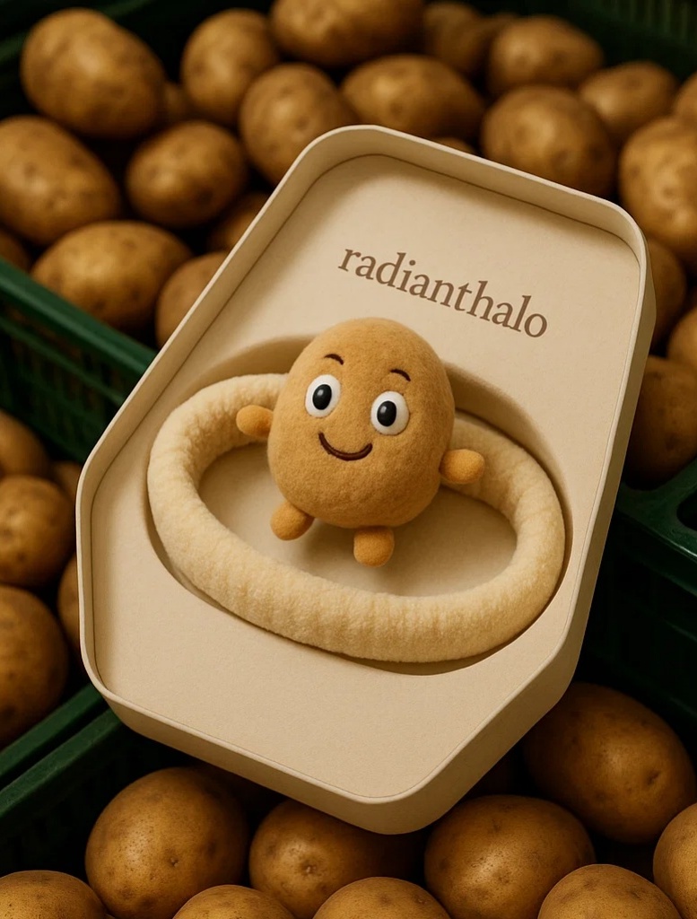 Adorable Baby Headband with Potato Character