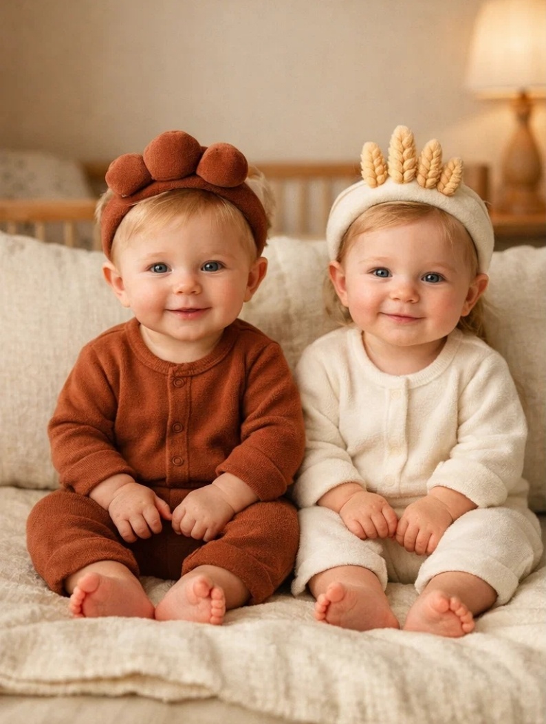 Removable Flamingo and Rose Plush Baby Headband Set for Boutique Retail and Baby Photo Styling