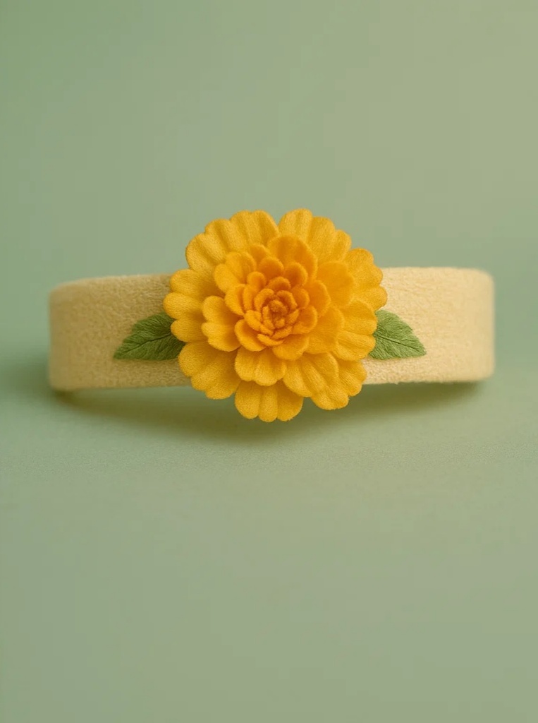 Yellow Flower Fairy Baby Headband – Soft and Elastic Floral Infant Hairband