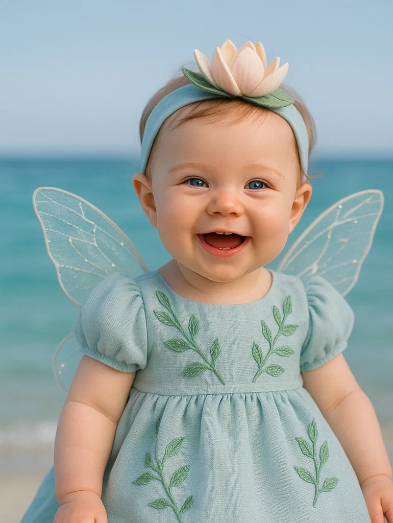 Baby Headband with Pink Lotus Flower for Photoshoots