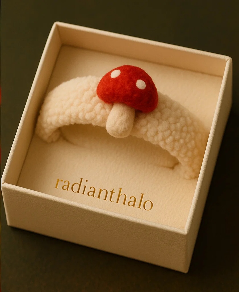 Soft Baby Headbands with Removable Cartoon Mushroom Design for Comfortable Wear