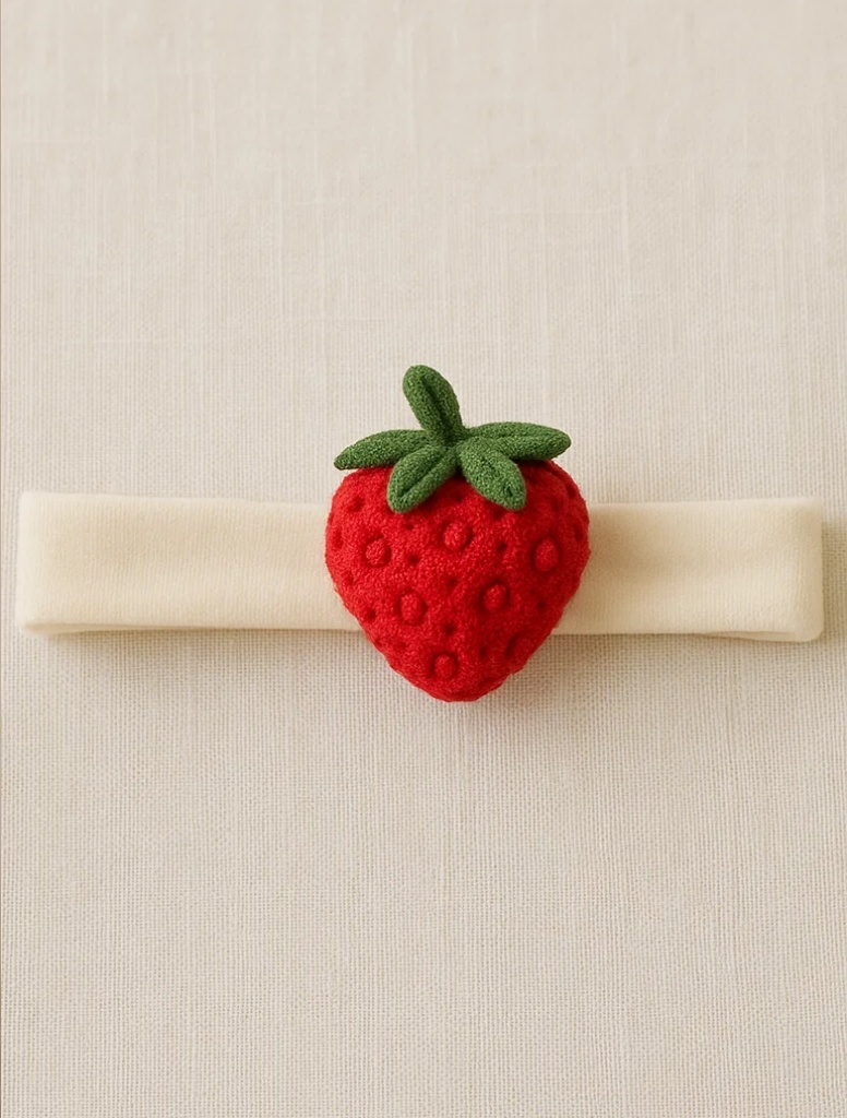 Bandeau bébé avec design de fraise pour photos
