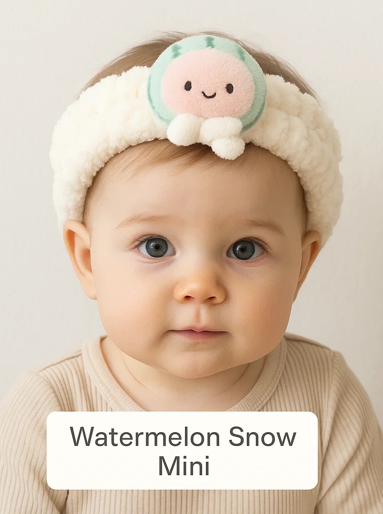 Soft Pineapple Baby Headband with Cute Plush Character for Photos