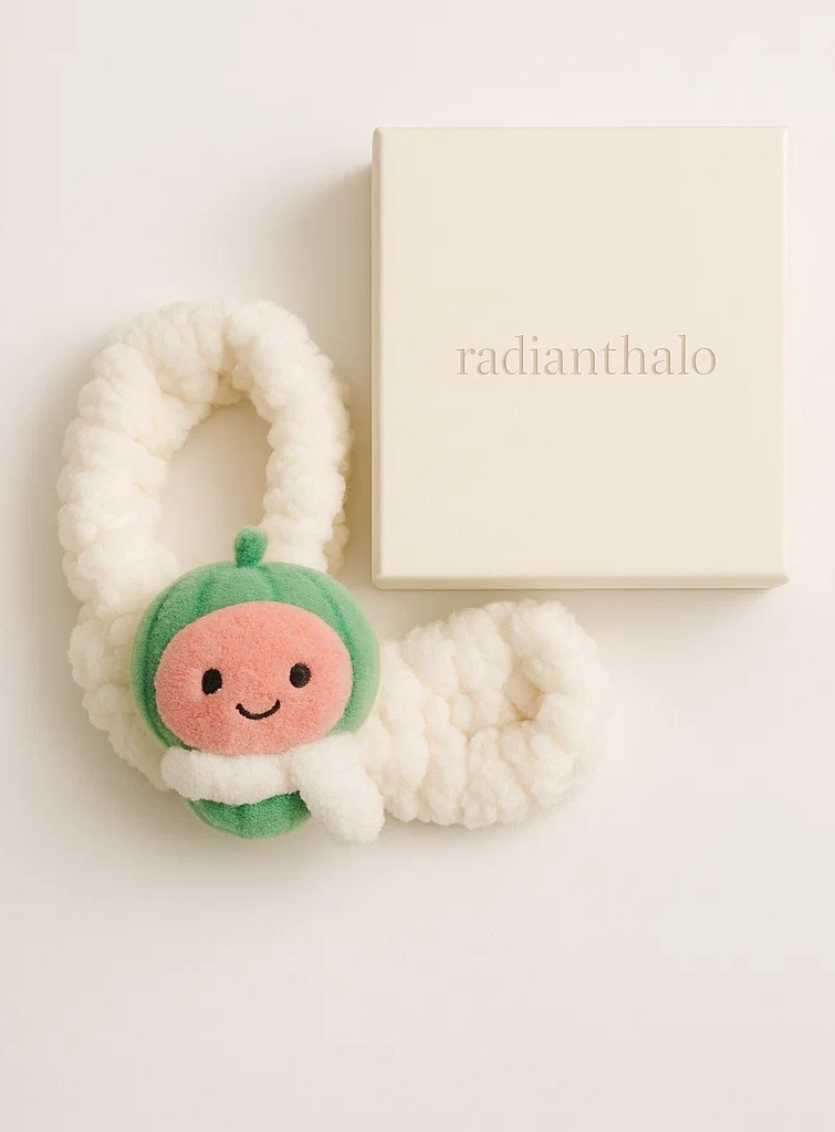 Soft Pineapple Baby Headband with Cute Plush Character for Photos