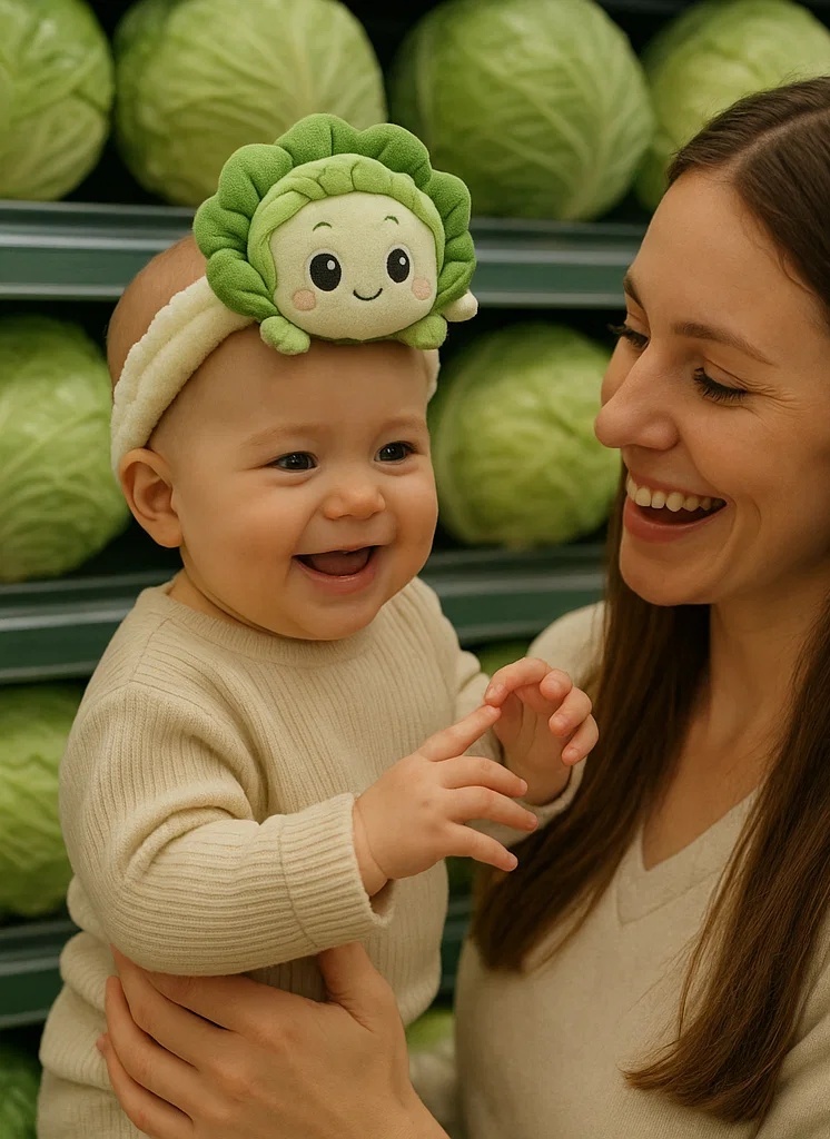 Cabbage Character Baby Headband