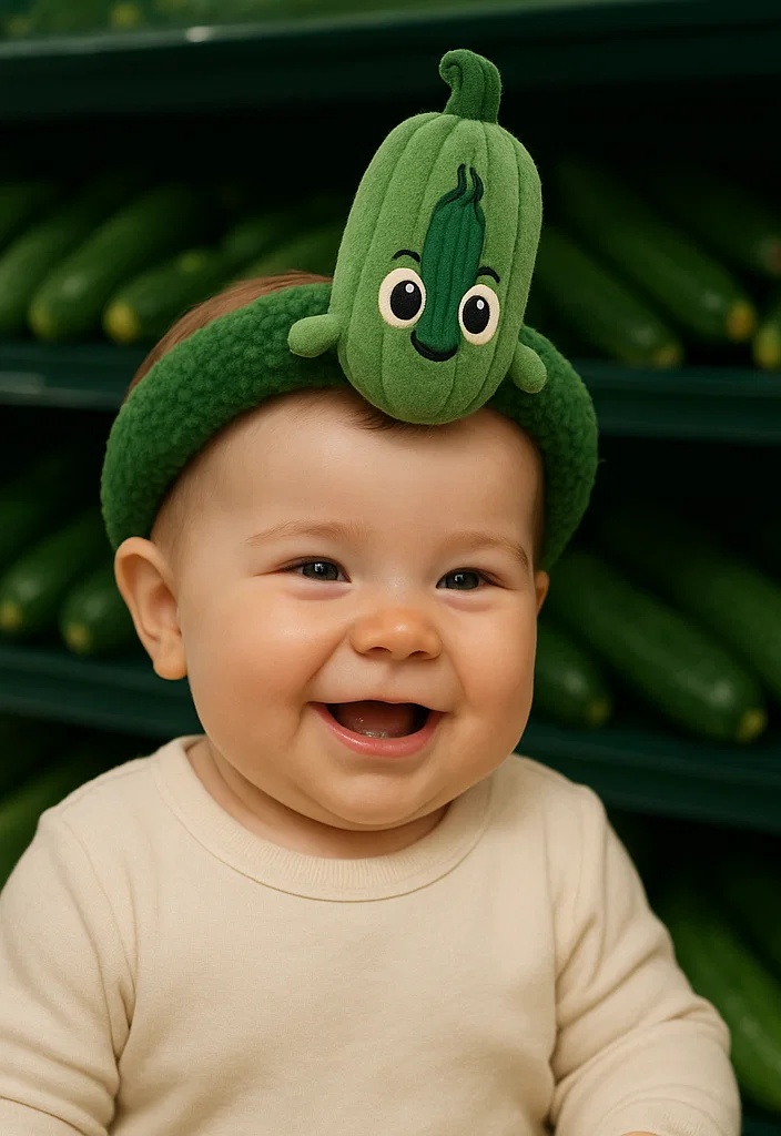Cute Spinach Baby Headband – Soft and Vibrant for Baby Photography