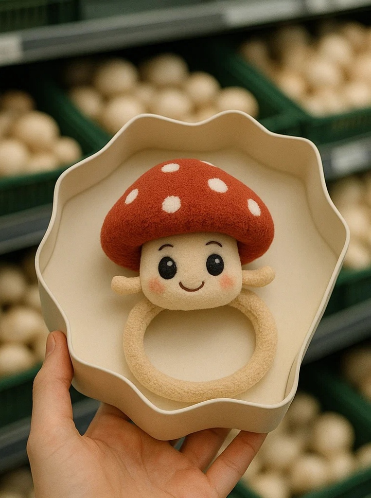 Red Mushroom Baby Headband for Little Girls