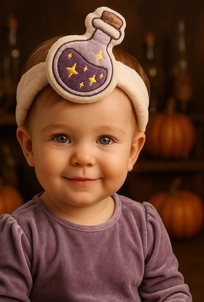 Magical Potion Bottle Plush Baby Headband for Fun Baby Photoshoots