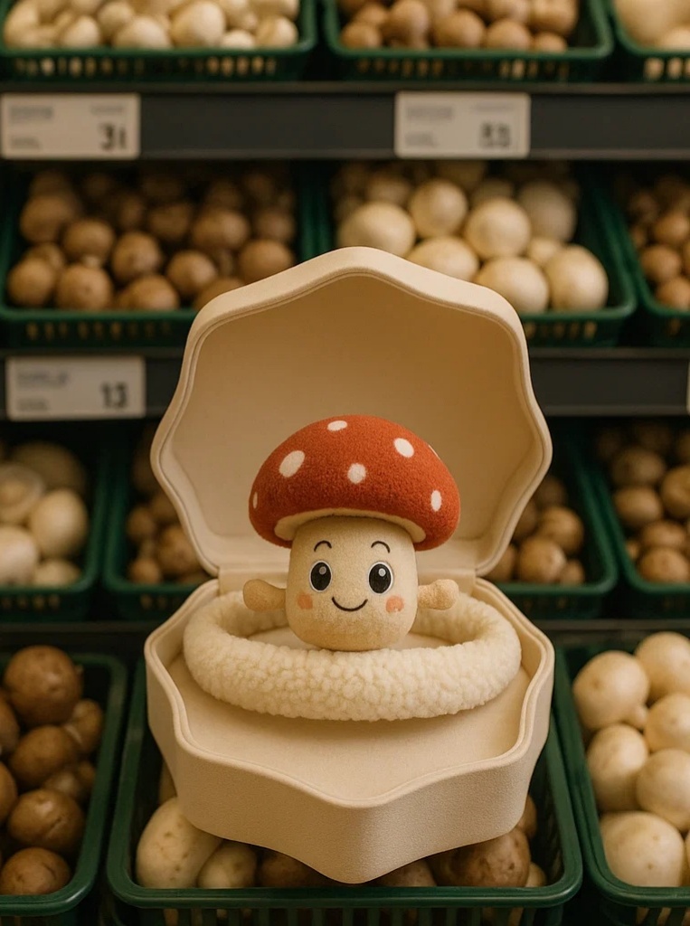 Cute Mushroom Headband with White Dots for Babies