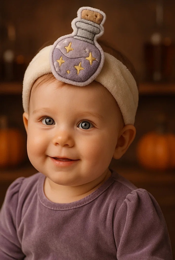 Magical Potion Bottle Plush Baby Headband for Halloween and Baby Gifts