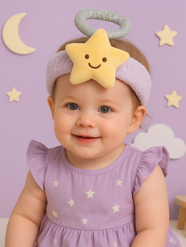 Soft Star-Themed Baby Headband Set – Ideal for Newborn Photo Sessions