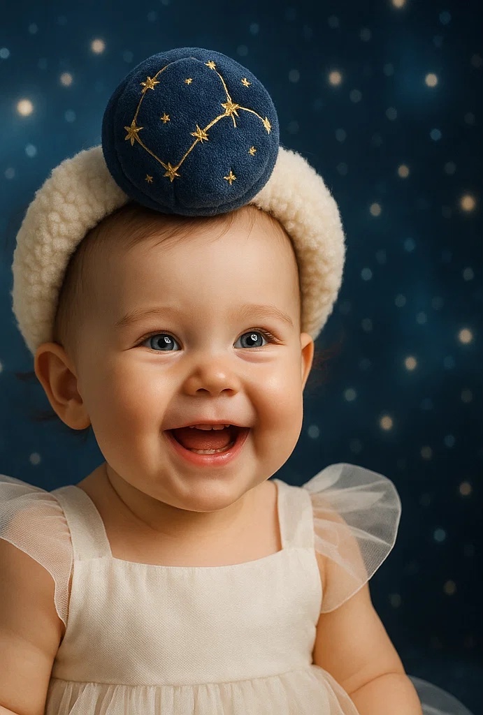 Constellation Plush Baby Headband for Trendy Baby Photography