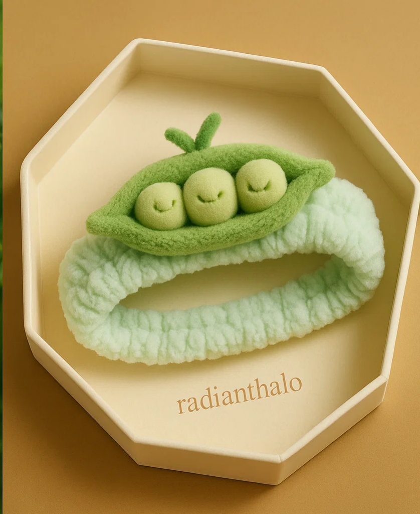 Custom Baby Headbands with Peas in a Pod Motif for Newborn Promotions